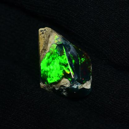 Black Opal Rough 10.45 Carats | Natural Ethiopian Opal Rough - Ready for Cutting & Jewelry | AAA Grade Opal Raw