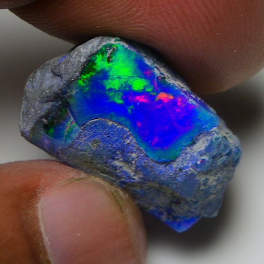Rare Blue Opal 15.00 Carats | Natural Blue Ethiopian Opal Rough - Ready for Cutting & Jewelry!