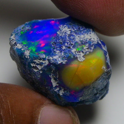 Rare Blue Opal 37.50 Carats | Natural Blue Ethiopian Opal Rough - Ready for Cutting & Jewelry!