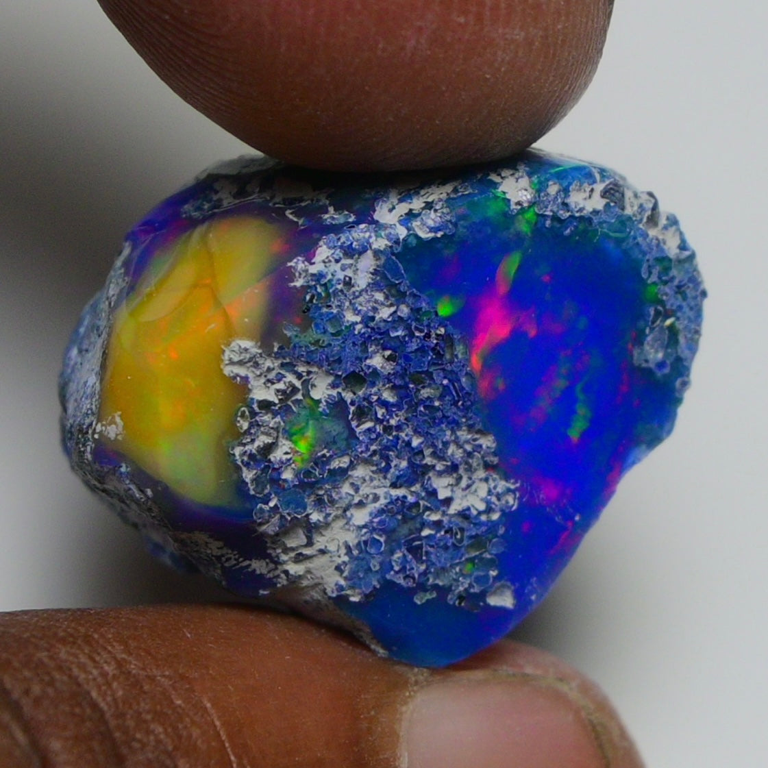 Rare Blue Opal 37.50 Carats | Natural Blue Ethiopian Opal Rough - Ready for Cutting & Jewelry!