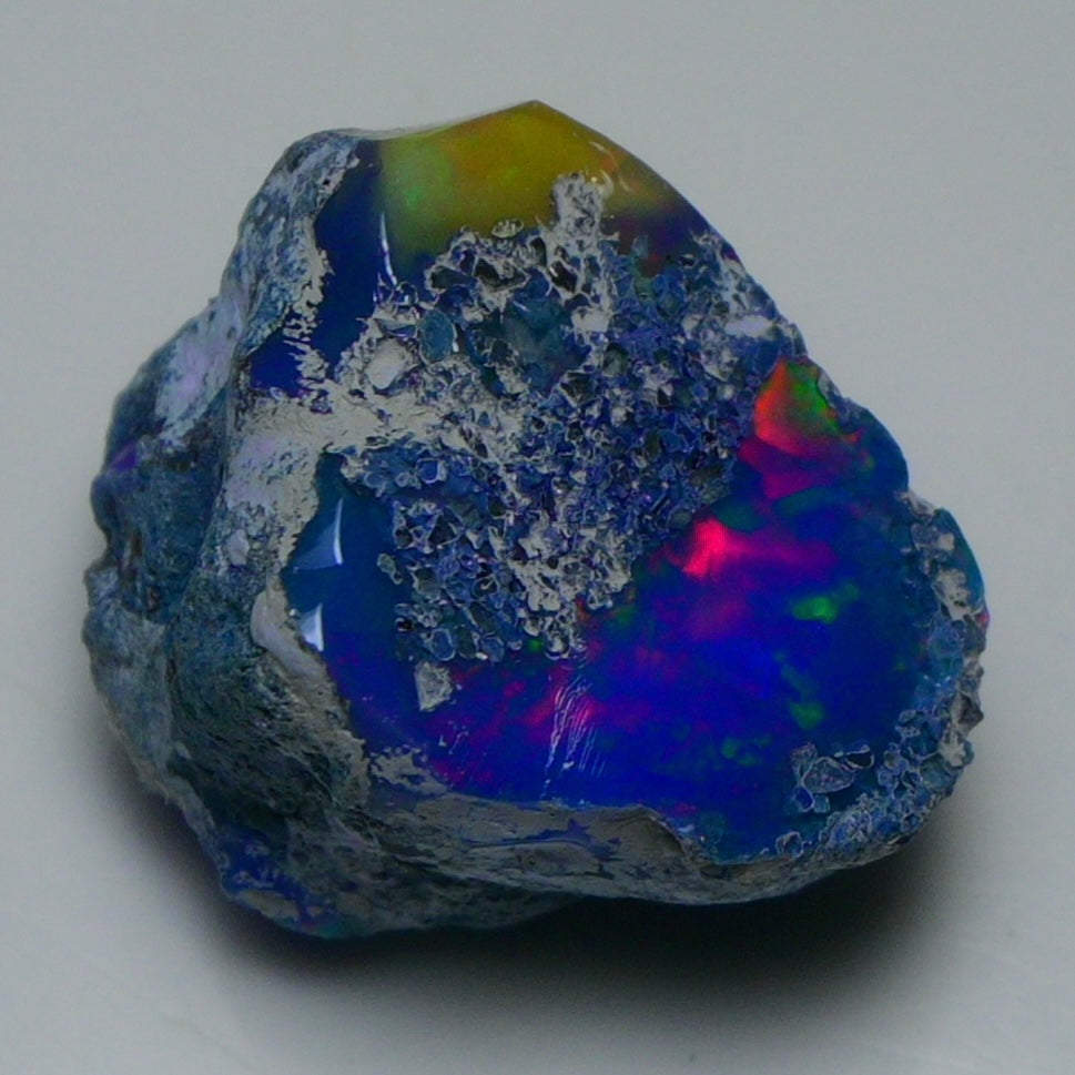 Rare Blue Opal 37.50 Carats | Natural Blue Ethiopian Opal Rough - Ready for Cutting & Jewelry!