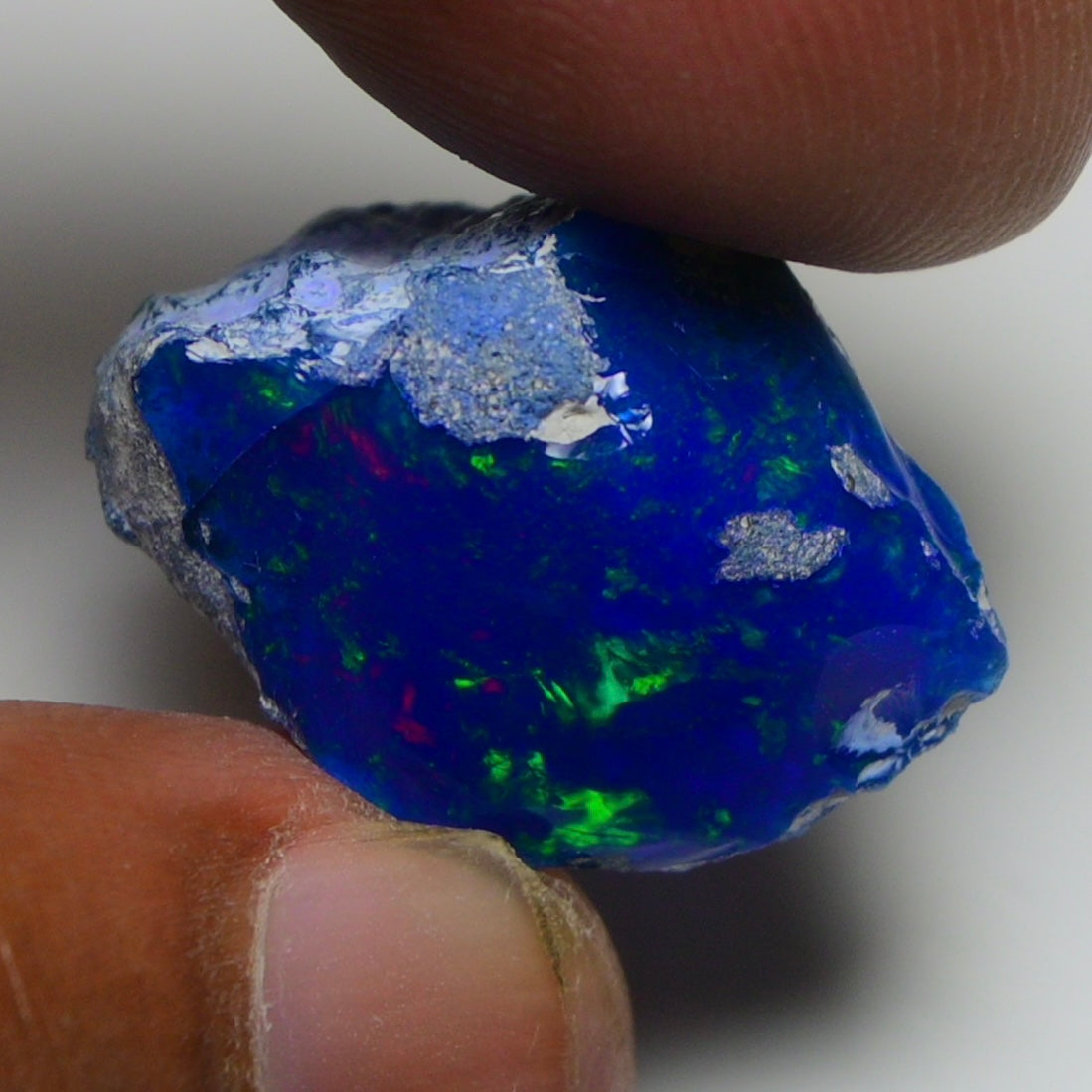 Rare Blue Opal 20.35 Carats | Natural Blue Ethiopian Opal Rough - Ready for Cutting & Jewelry!