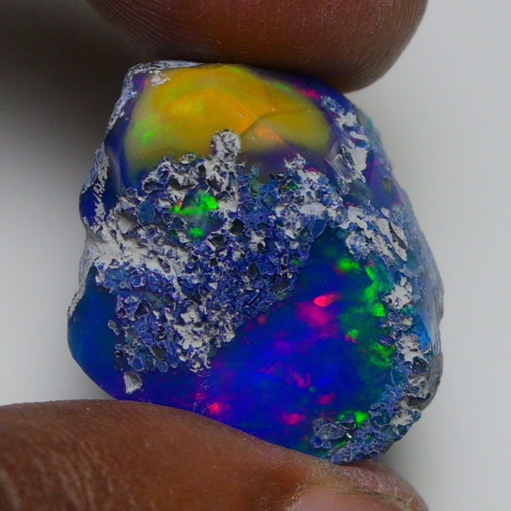 Rare Blue Opal 37.50 Carats | Natural Blue Ethiopian Opal Rough - Ready for Cutting & Jewelry!