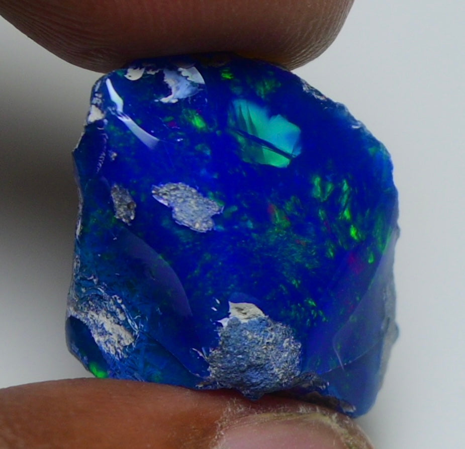 Rare Blue Opal 20.35 Carats | Natural Blue Ethiopian Opal Rough - Ready for Cutting & Jewelry!
