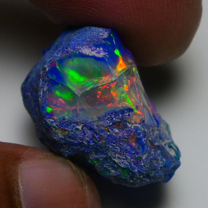 Rare Blue Opal 32.40 Carats | Natural Blue Ethiopian Opal Rough - Ready for Cutting & Jewelry!