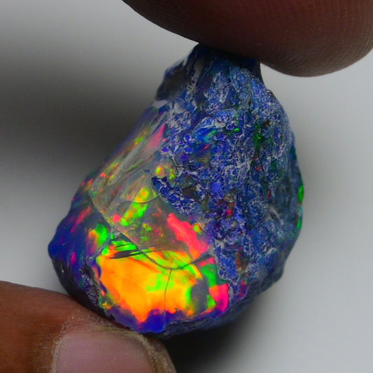 Rare Blue Opal 32.40 Carats | Natural Blue Ethiopian Opal Rough - Ready for Cutting & Jewelry!