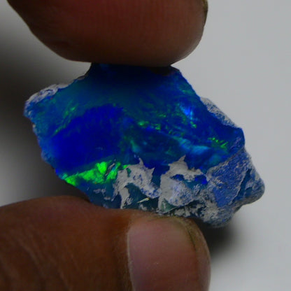 Rare Blue Opal 14.55 Carats | Natural Blue Ethiopian Opal Rough - Ready for Cutting & Jewelry!