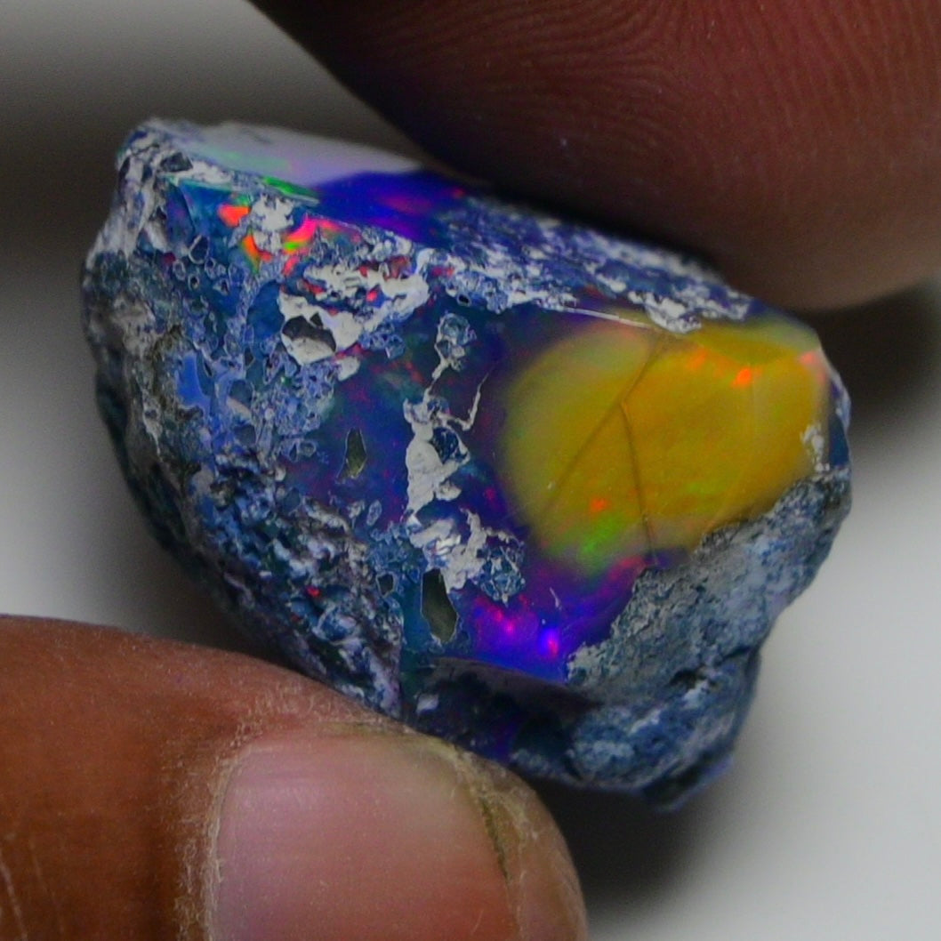 Rare Blue Opal 37.50 Carats | Natural Blue Ethiopian Opal Rough - Ready for Cutting & Jewelry!