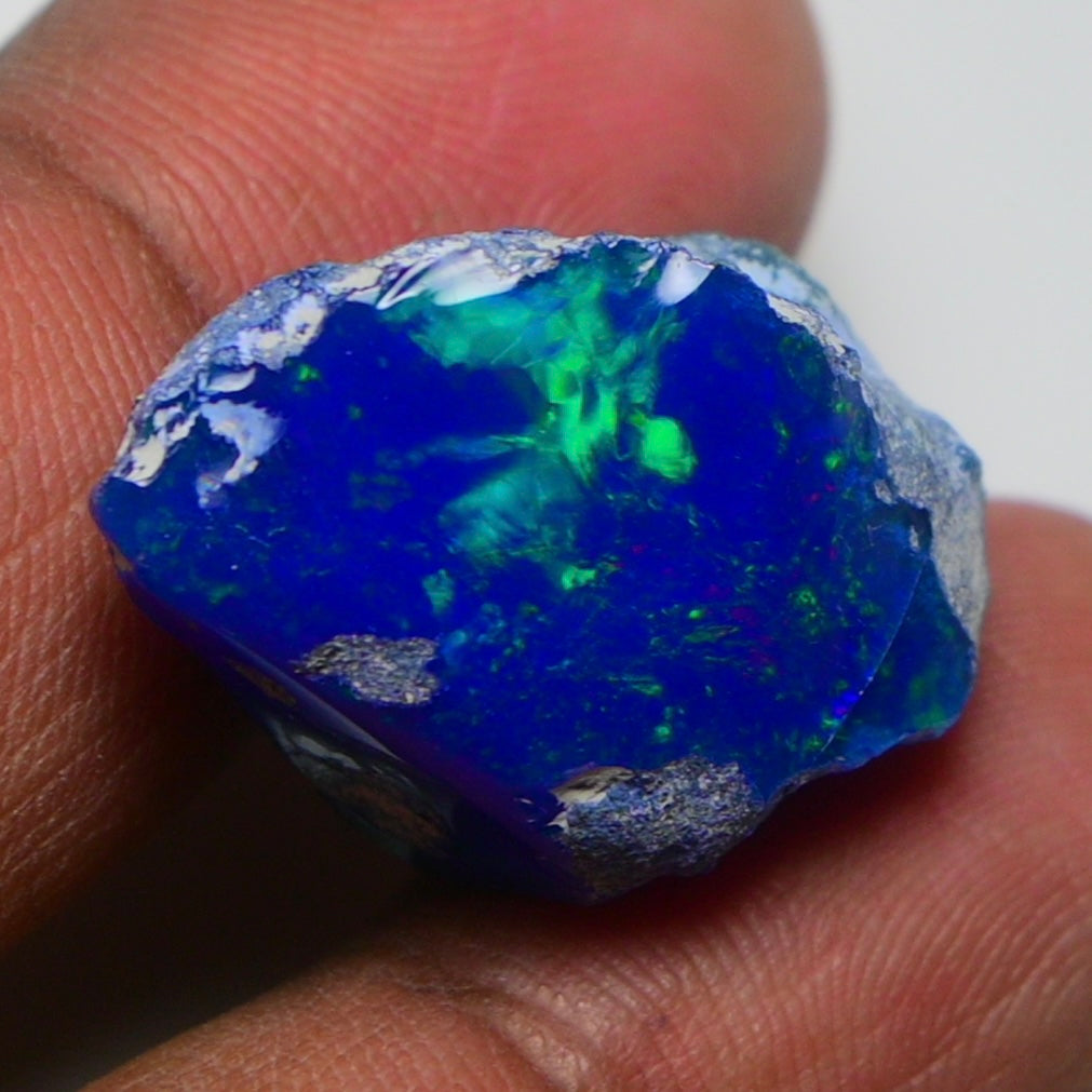 Rare Blue Opal 20.35 Carats | Natural Blue Ethiopian Opal Rough - Ready for Cutting & Jewelry!
