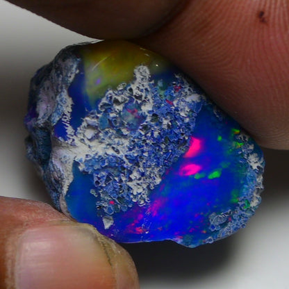 Rare Blue Opal 37.50 Carats | Natural Blue Ethiopian Opal Rough - Ready for Cutting & Jewelry!