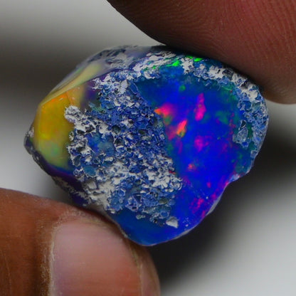 Rare Blue Opal 37.50 Carats | Natural Blue Ethiopian Opal Rough - Ready for Cutting & Jewelry!