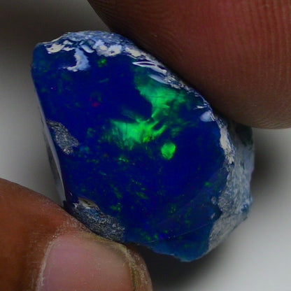Rare Blue Opal 20.35 Carats | Natural Blue Ethiopian Opal Rough - Ready for Cutting & Jewelry!