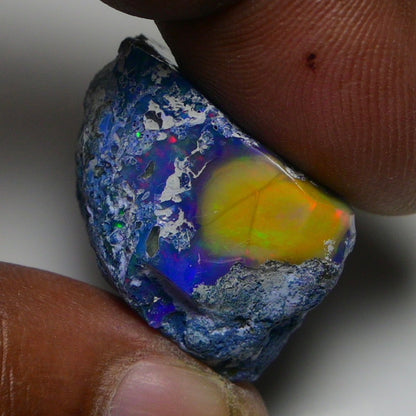 Rare Blue Opal 37.50 Carats | Natural Blue Ethiopian Opal Rough - Ready for Cutting & Jewelry!
