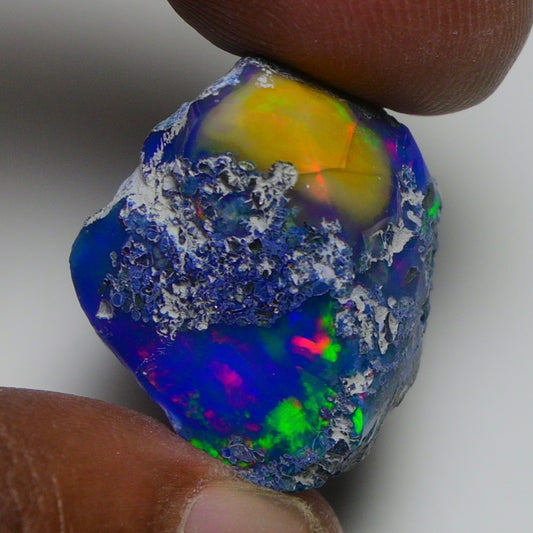 Rare Blue Opal 37.50 Carats | Natural Blue Ethiopian Opal Rough - Ready for Cutting & Jewelry!