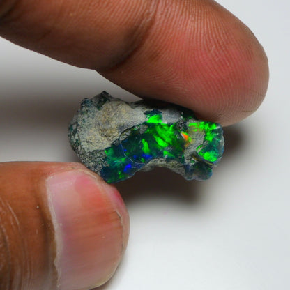 Rare Black Opal 12.30 Carats | Natural Black Ethiopian Opal Rough - Ready for Cutting & Jewelry!