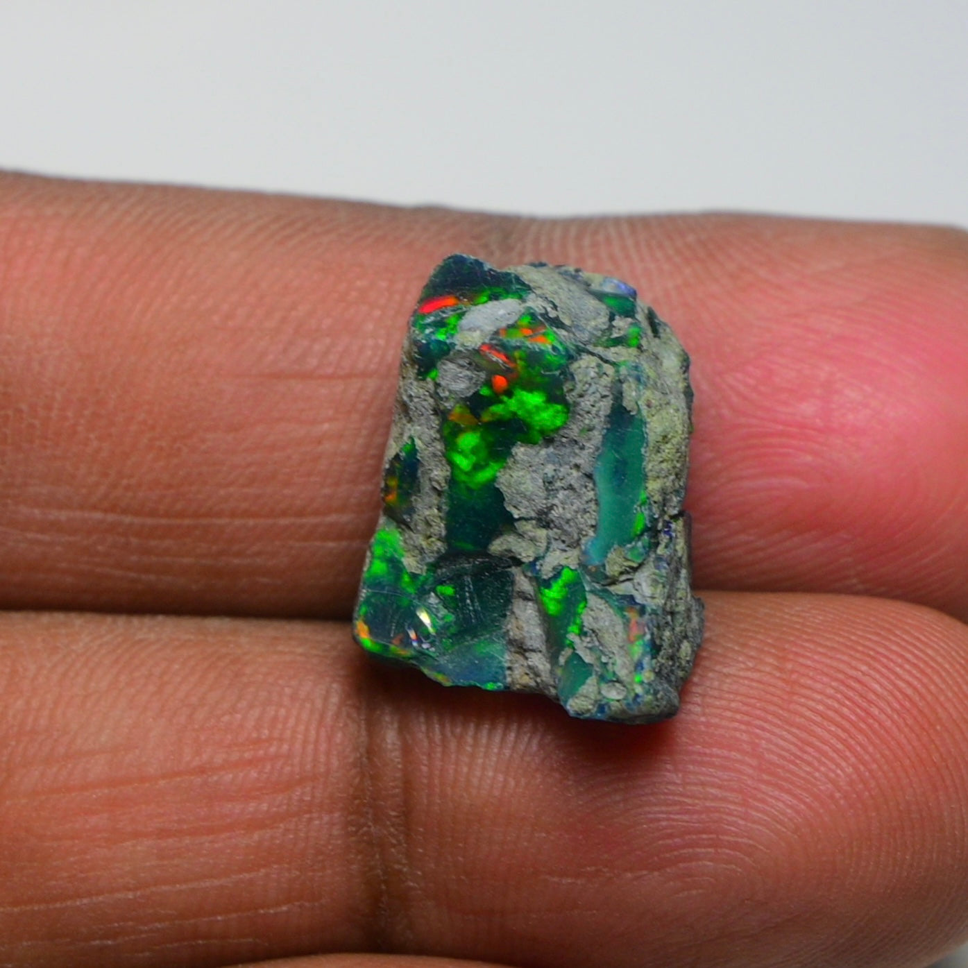 Rare Black Opal 10.30 Carats | Natural Black Ethiopian Opal Rough - Ready for Cutting & Jewelry!