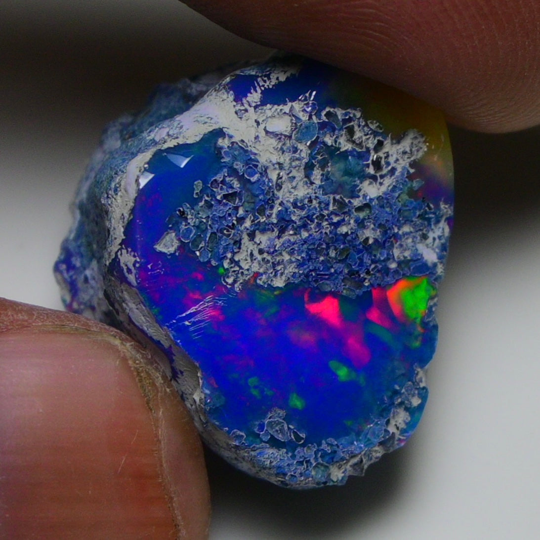 Rare Blue Opal 37.50 Carats | Natural Blue Ethiopian Opal Rough - Ready for Cutting & Jewelry!