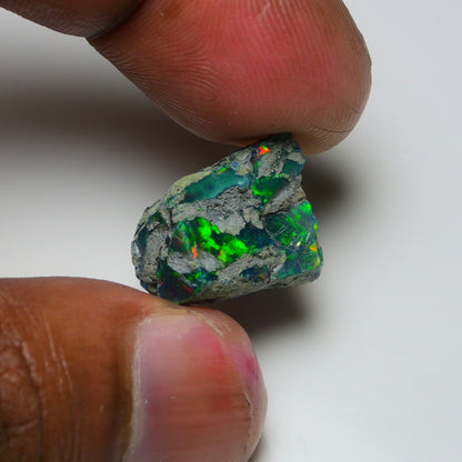 Rare Black Opal 10.30 Carats | Natural Black Ethiopian Opal Rough - Ready for Cutting & Jewelry!