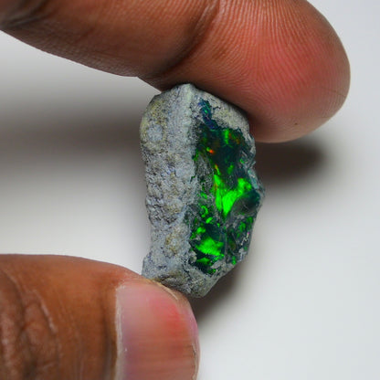 Rare Black Opal 17.65 Carats | Natural Black Ethiopian Opal Rough - Ready for Cutting & Jewelry!
