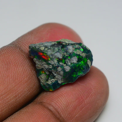 Rare Black Opal 10.30 Carats | Natural Black Ethiopian Opal Rough - Ready for Cutting & Jewelry!