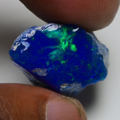 Rare Blue Opal 20.35 Carats | Natural Blue Ethiopian Opal Rough - Ready for Cutting & Jewelry!