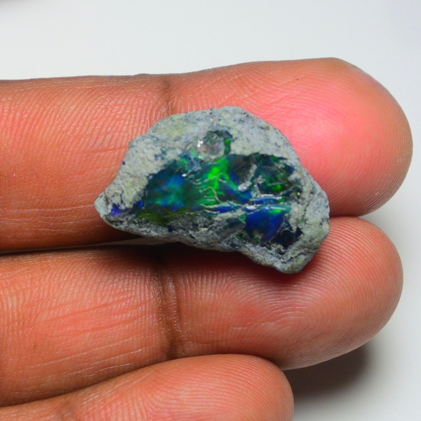 Rare Black Opal 17.65 Carats | Natural Black Ethiopian Opal Rough - Ready for Cutting & Jewelry!
