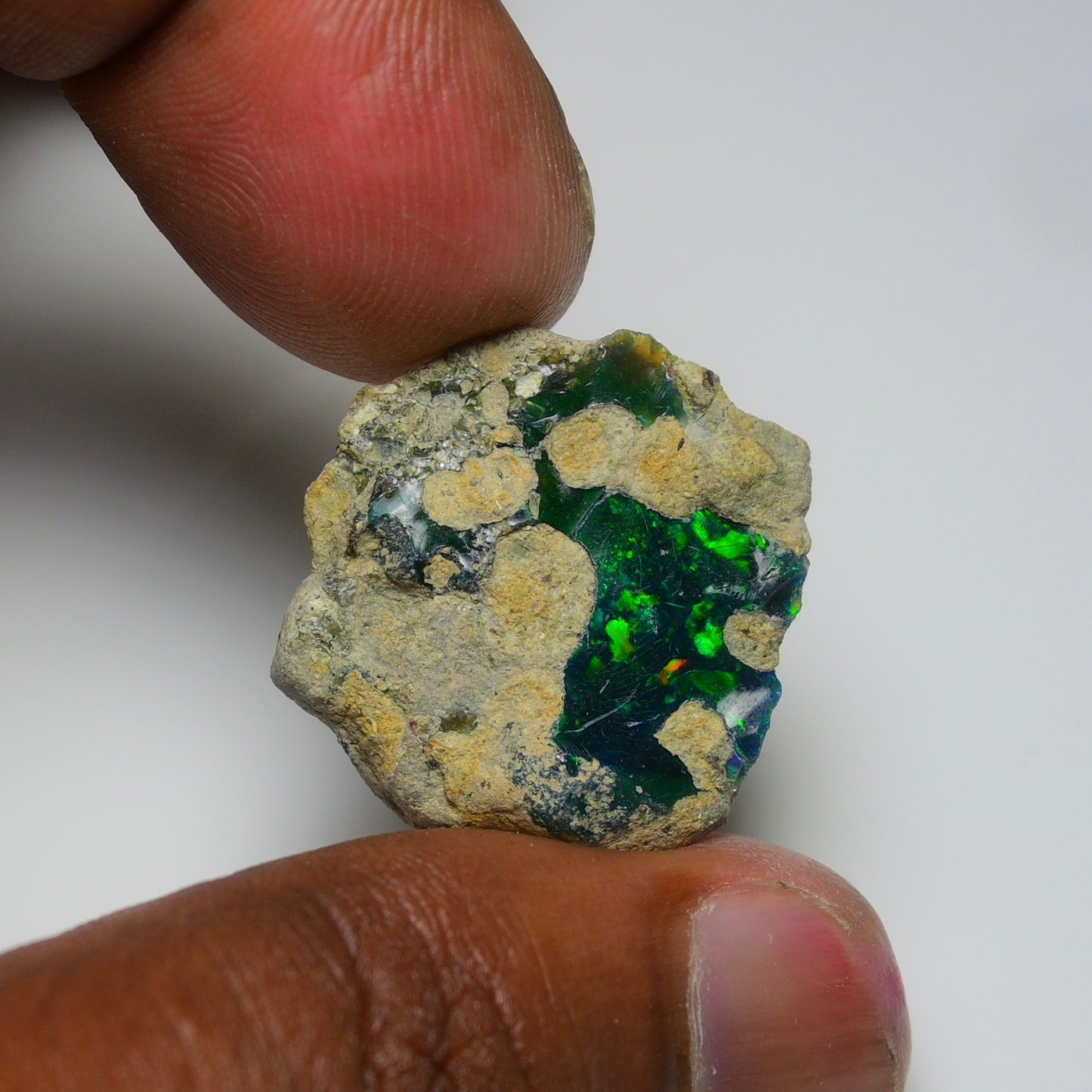 Rare Black Opal 23.30 Carats | Natural Black Ethiopian Opal Rough - Ready for Cutting & Jewelry!