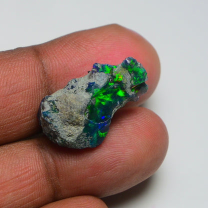 Rare Black Opal 12.30 Carats | Natural Black Ethiopian Opal Rough - Ready for Cutting & Jewelry!