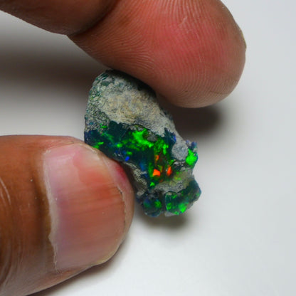 Rare Black Opal 12.30 Carats | Natural Black Ethiopian Opal Rough - Ready for Cutting & Jewelry!