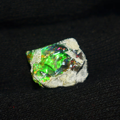 Black Opal Rough 6.95 Carats | Natural Ethiopian Opal Rough - Ready for Cutting & Jewelry | AAA Grade Opal Raw