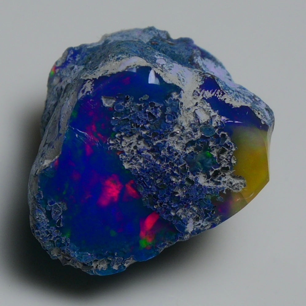 Rare Blue Opal 37.50 Carats | Natural Blue Ethiopian Opal Rough - Ready for Cutting & Jewelry!
