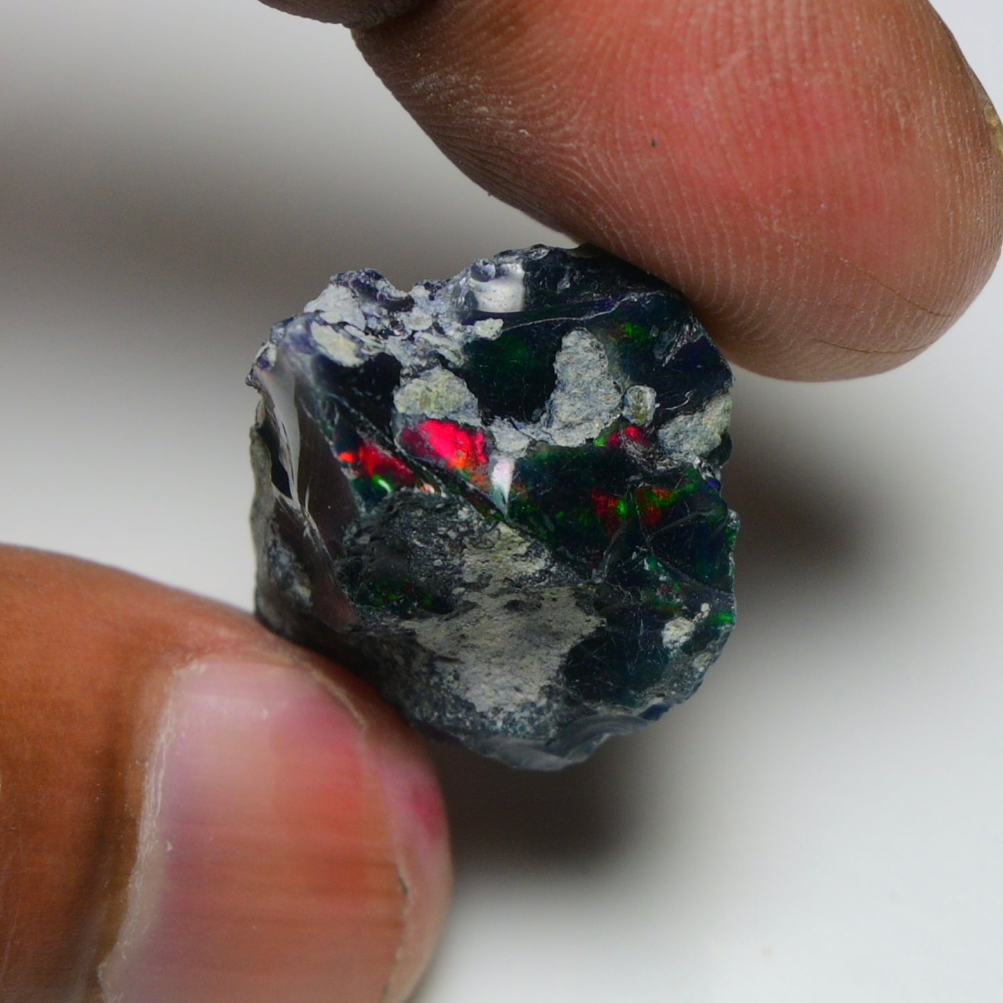 Rare Black Opal 22.40 Carats | Natural Black Ethiopian Opal Rough - Ready for Cutting & Jewelry!