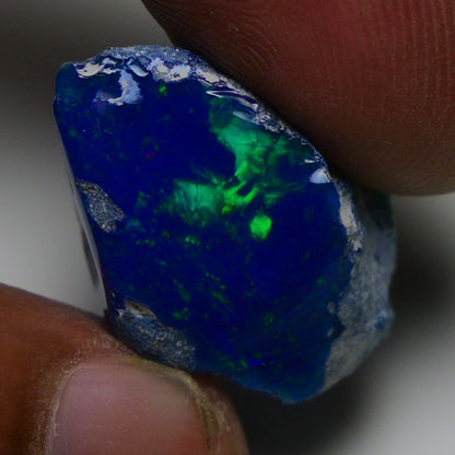 Rare Blue Opal 20.35 Carats | Natural Blue Ethiopian Opal Rough - Ready for Cutting & Jewelry!