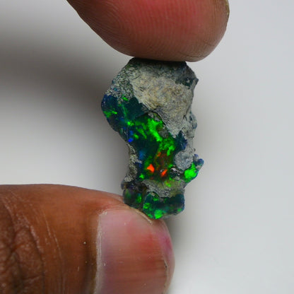 Rare Black Opal 12.30 Carats | Natural Black Ethiopian Opal Rough - Ready for Cutting & Jewelry!