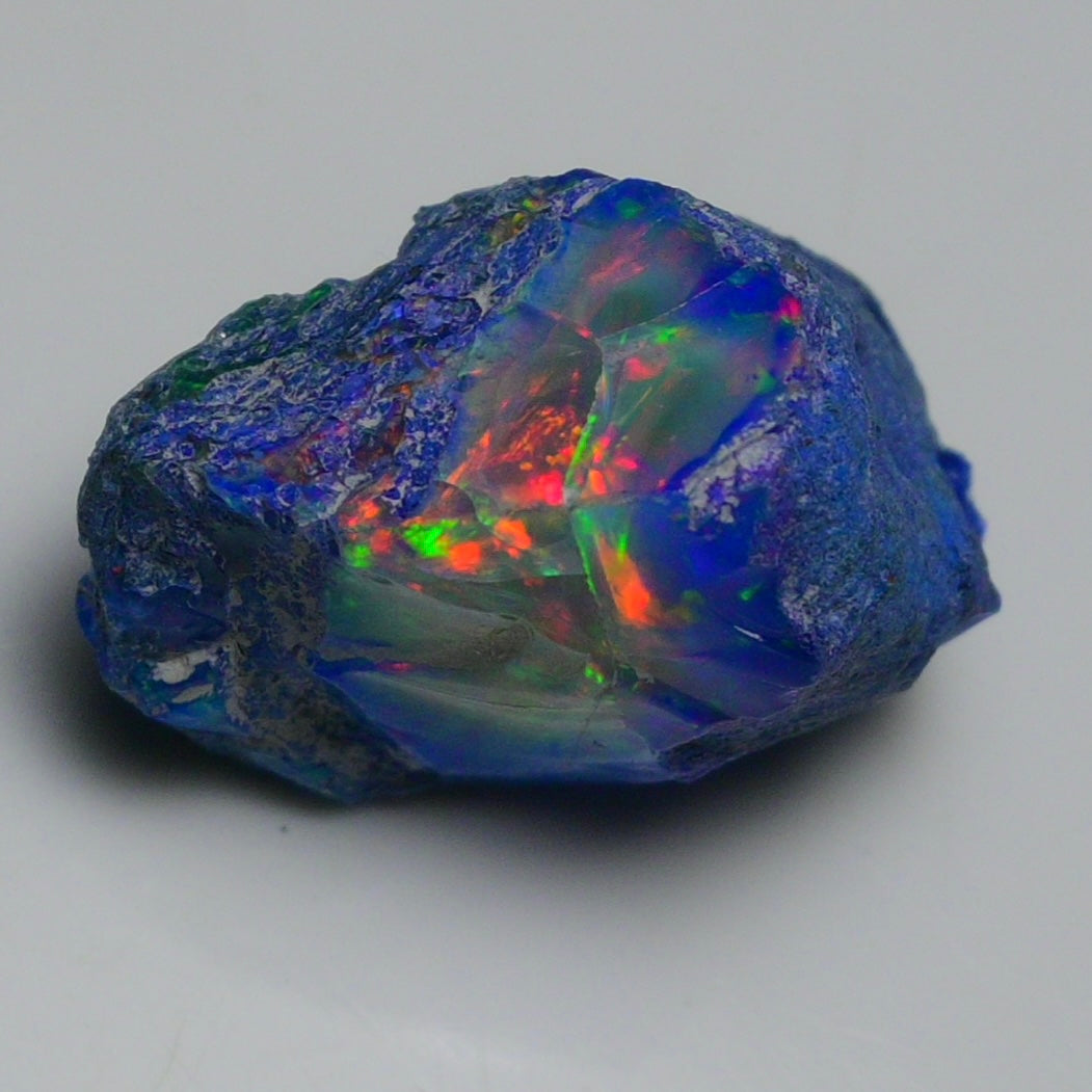 Rare Blue Opal 32.40 Carats | Natural Blue Ethiopian Opal Rough - Ready for Cutting & Jewelry!