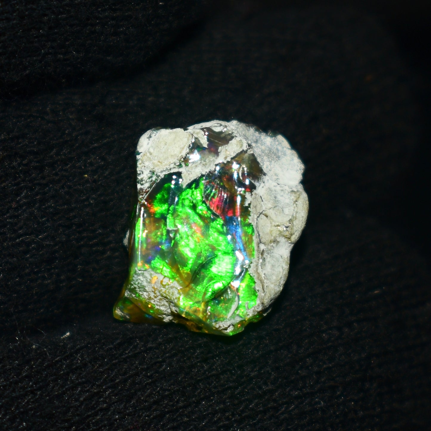 Black Opal Rough 6.95 Carats | Natural Ethiopian Opal Rough - Ready for Cutting & Jewelry | AAA Grade Opal Raw