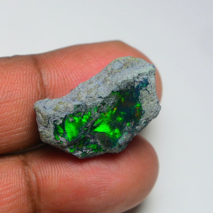 Rare Black Opal 17.65 Carats | Natural Black Ethiopian Opal Rough - Ready for Cutting & Jewelry!