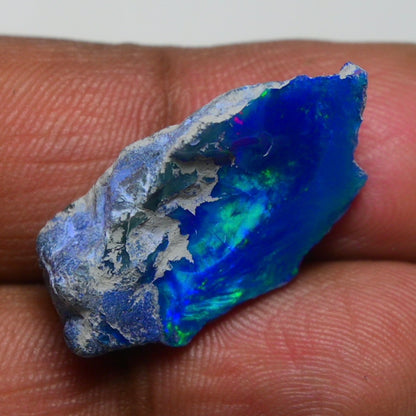 Rare Blue Opal 14.55 Carats | Natural Blue Ethiopian Opal Rough - Ready for Cutting & Jewelry!