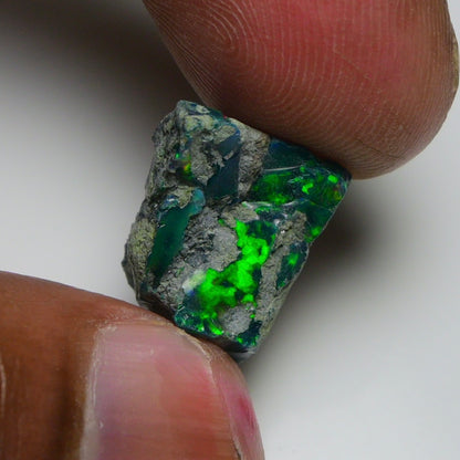 Rare Black Opal 10.30 Carats | Natural Black Ethiopian Opal Rough - Ready for Cutting & Jewelry!