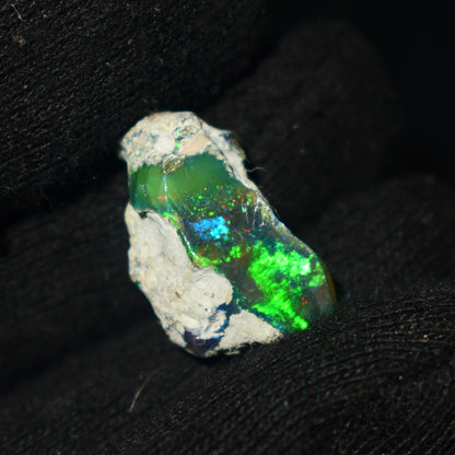 Black Opal Rough 11.05 Carats | Natural Ethiopian Opal Rough - Ready for Cutting & Jewelry | AAA Grade Opal Raw
