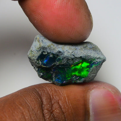 Rare Black Opal 17.65 Carats | Natural Black Ethiopian Opal Rough - Ready for Cutting & Jewelry!