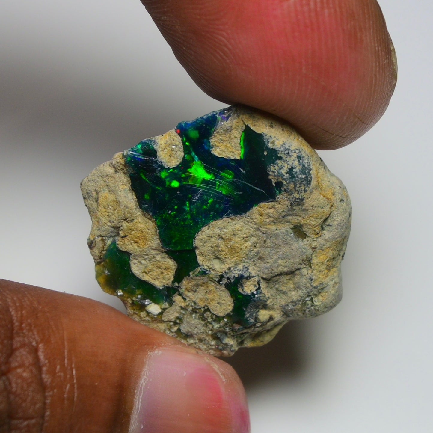 Rare Black Opal 23.30 Carats | Natural Black Ethiopian Opal Rough - Ready for Cutting & Jewelry!