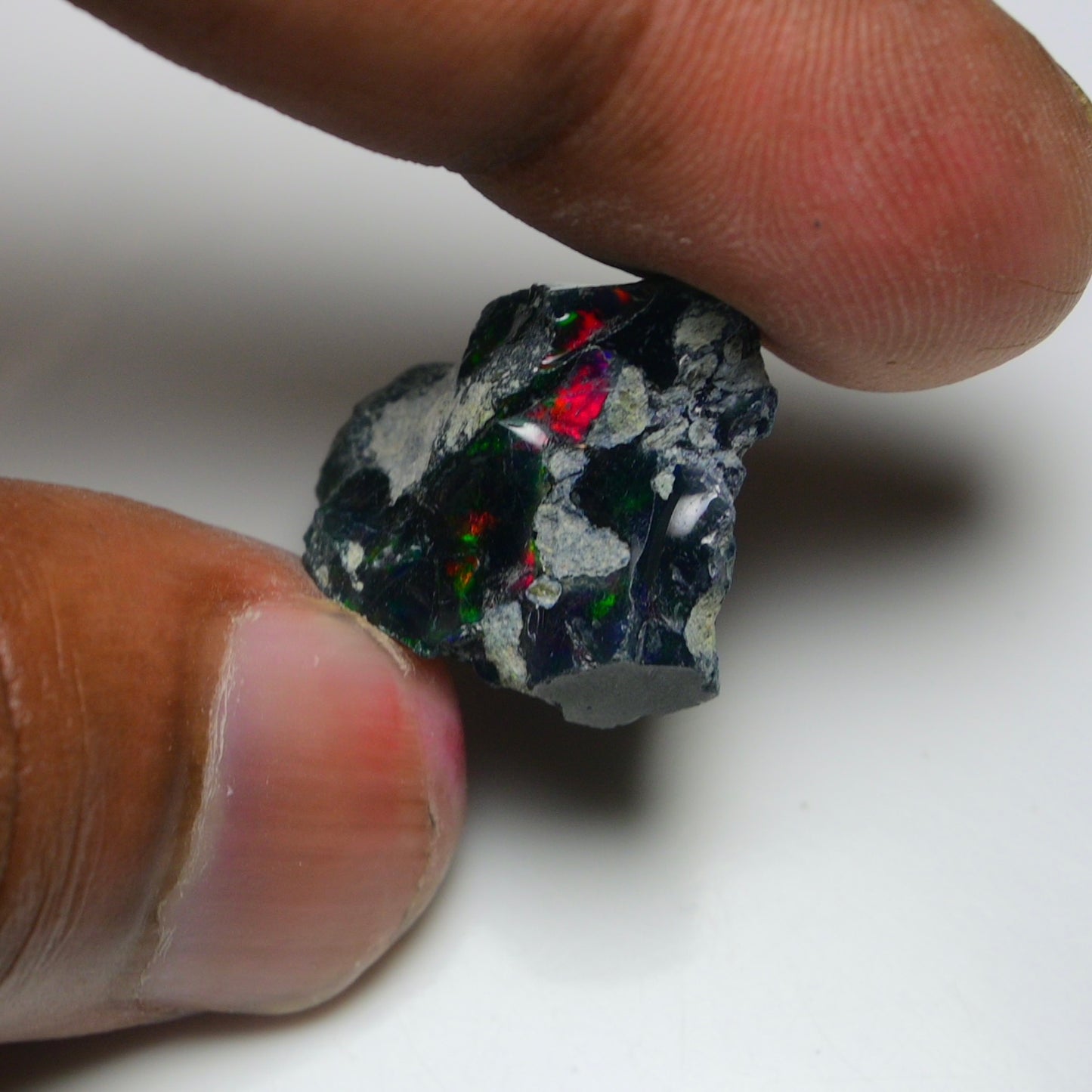 Rare Black Opal 22.40 Carats | Natural Black Ethiopian Opal Rough - Ready for Cutting & Jewelry!