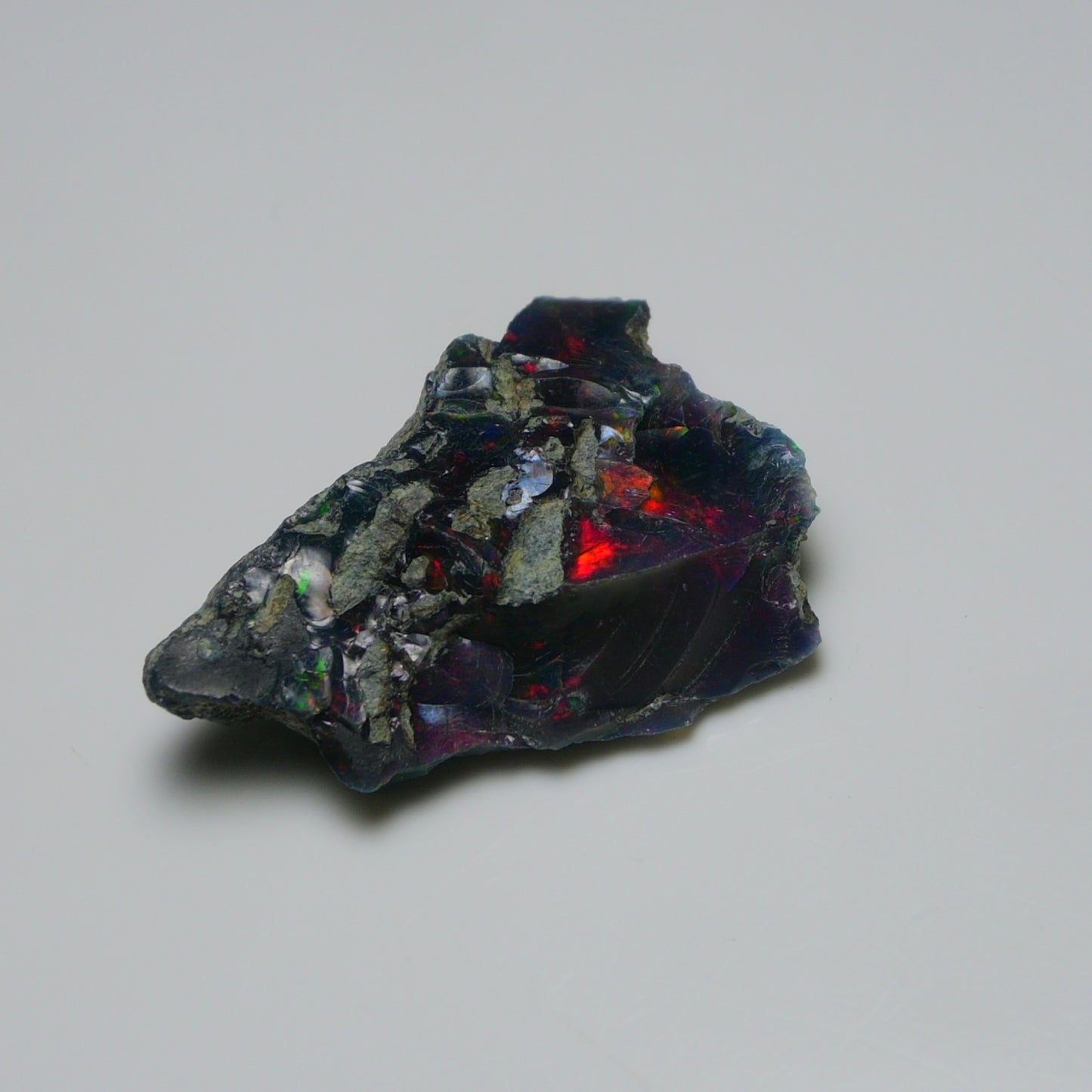 Rare Black Opal 16.10 Carats | Natural Black Ethiopian Opal Rough - Ready for Cutting & Jewelry!