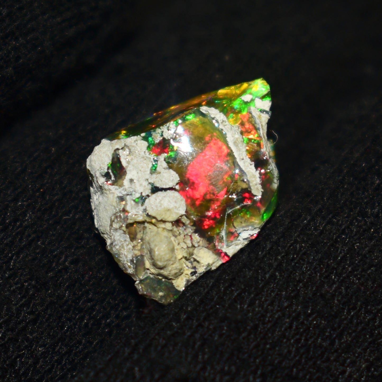 Black Opal Rough 6.95 Carats | Natural Ethiopian Opal Rough - Ready for Cutting & Jewelry | AAA Grade Opal Raw