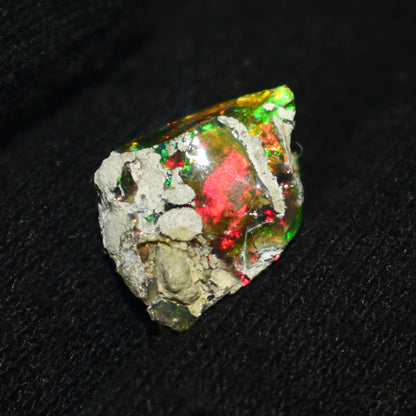 Black Opal Rough 6.95 Carats | Natural Ethiopian Opal Rough - Ready for Cutting & Jewelry | AAA Grade Opal Raw