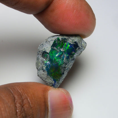 Rare Black Opal 17.65 Carats | Natural Black Ethiopian Opal Rough - Ready for Cutting & Jewelry!