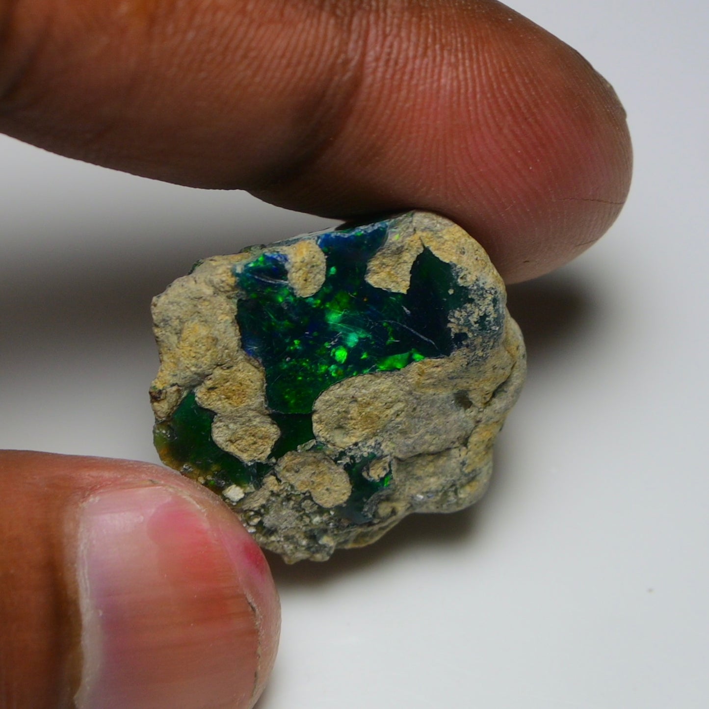 Rare Black Opal 23.30 Carats | Natural Black Ethiopian Opal Rough - Ready for Cutting & Jewelry!
