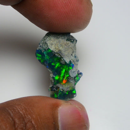 Rare Black Opal 12.30 Carats | Natural Black Ethiopian Opal Rough - Ready for Cutting & Jewelry!