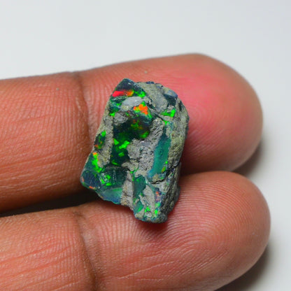 Rare Black Opal 10.30 Carats | Natural Black Ethiopian Opal Rough - Ready for Cutting & Jewelry!